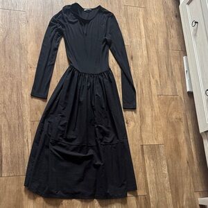 Zara Classic Black Long Sleeve Dress